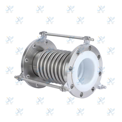 Flange connection of lined PTFE stainless steel corrugated pipe compensator