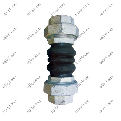 Floating flange double spherical flexible bellow threaded rubber expansion joints