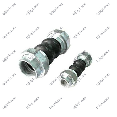 Floating flange double spherical flexible bellow threaded rubber expansion joints