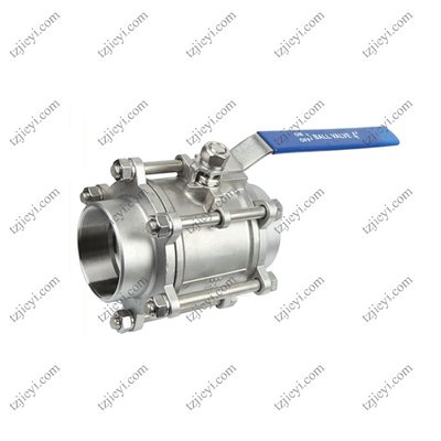 Thread Connection Pieces Stainless Steel 3 Piece Type Water Ball Valve