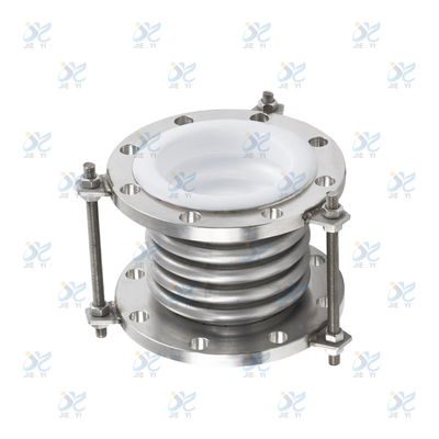 Flange connection of lined PTFE stainless steel corrugated pipe compensator